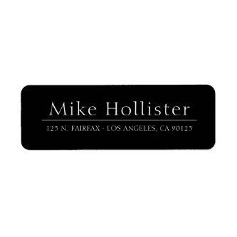 Modern Classic Black & White Return Address, Label