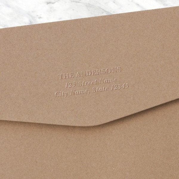 Modern Classic Family Name Home Address Embosser