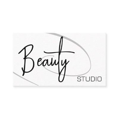 Modern Classy Professional Hair Studio Black White
