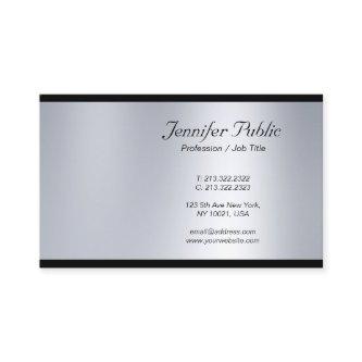 Modern Classy Script Silver Professional Luxe Chic