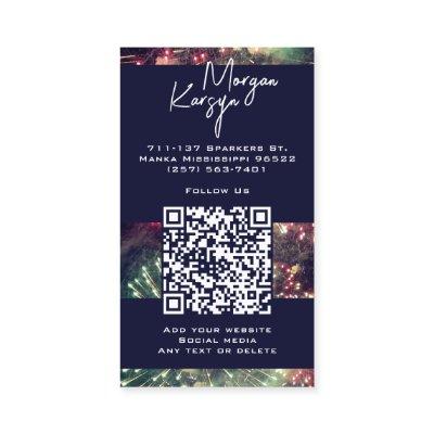Modern Classy Typography Custom QR Code Fireworks
