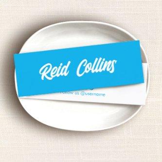Modern Cobalt Blue Bold Script Mini