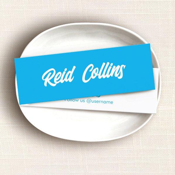 Modern Cobalt Blue Bold Script Mini