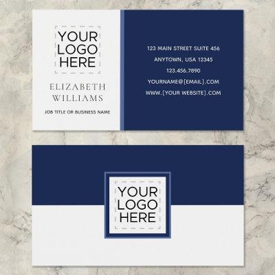 Modern Color Block Blue White