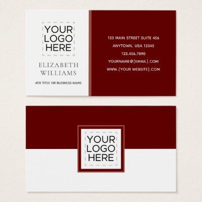 Modern Color Block Burgundy Maroon
