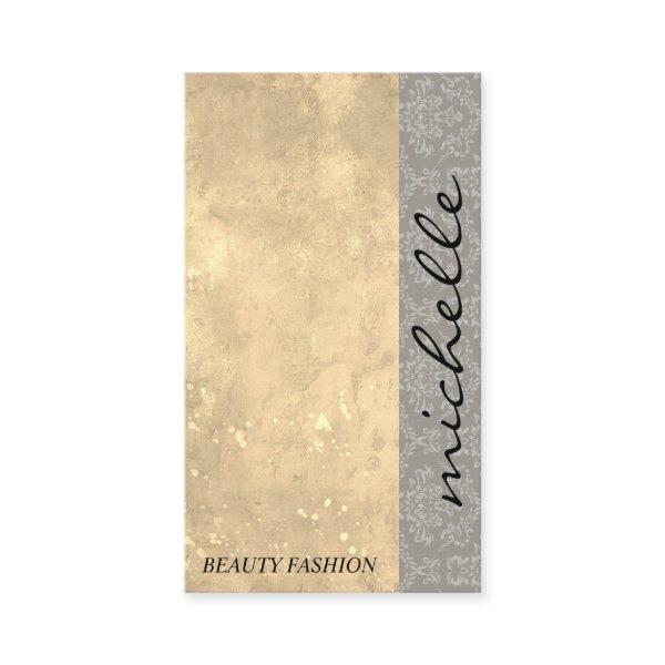 Modern Color Block | Grunge Damask Pattern