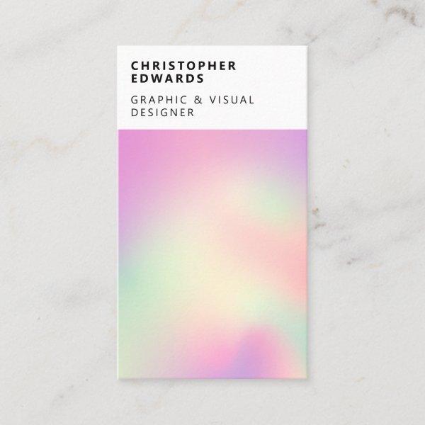 Modern color holographic gradient white abstract