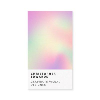 Modern color holographic gradient white minimalist