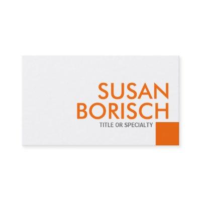 Modern Color Minimalist White Orange