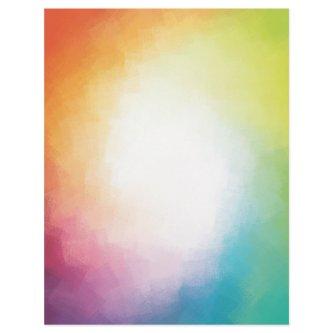 Modern Colorful Abstract Art Custom Pink Red Blue Letterhead