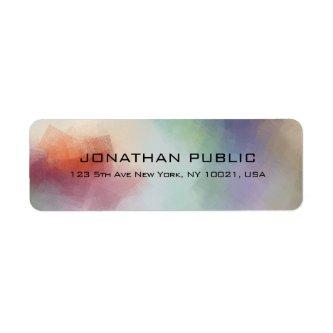 Modern Colorful Abstract Elegant Template Custom Label