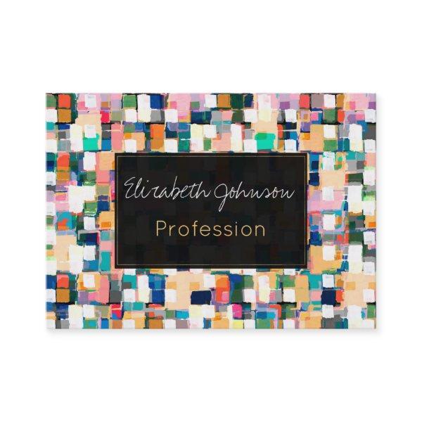 Modern Colorful Brush Strokes Paint Abstract Art