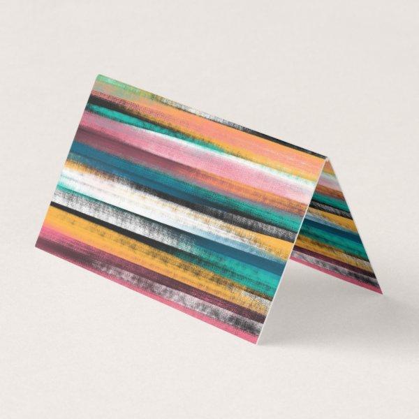 Modern Colorful Brush Strokes Stripes Oil Paint