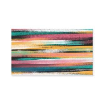 Modern Colorful Brush Strokes Stripes Oil Paint