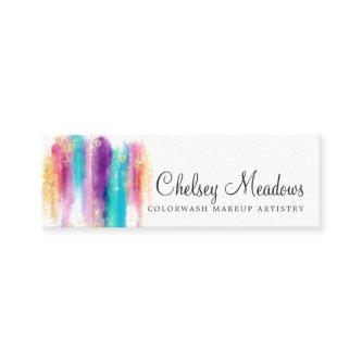 Modern Colorful Painted Brushstrokes Glitter Mini