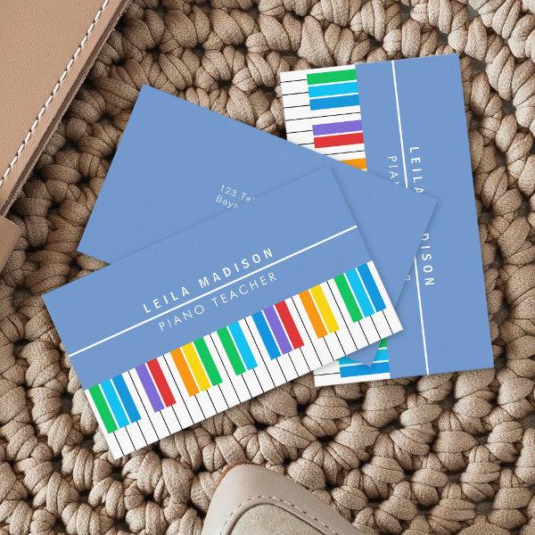 Modern Colorful Piano Keyboard Teacher