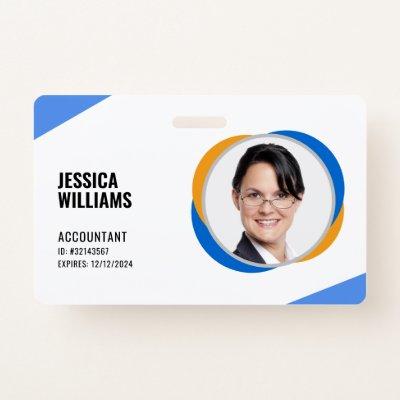 Modern Colorful Staff Employee ID Badge