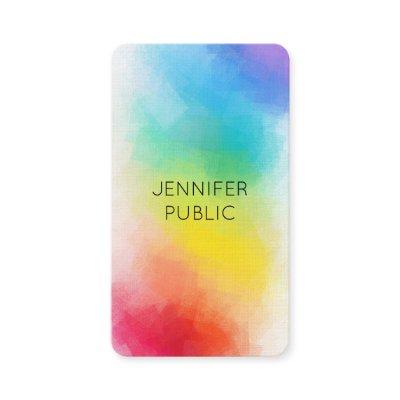 Modern Colorful Template Rainbow Colors Elegant