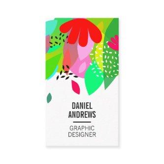 Modern colorful tropical abstract summer pattern