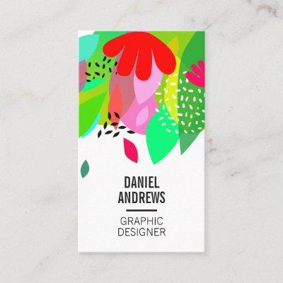 Modern colorful tropical abstract summer pattern