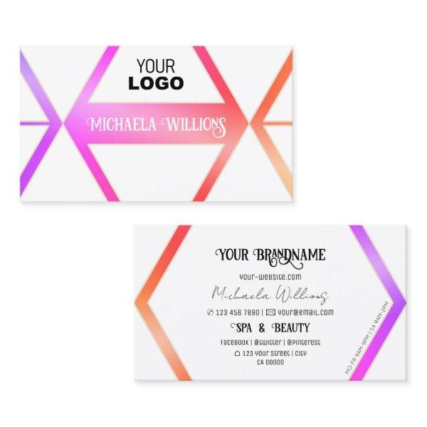 Modern Colorful with Chic White Geometric and Logo