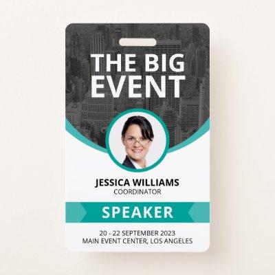 Modern Conference Event Guest Speaker ID Badge