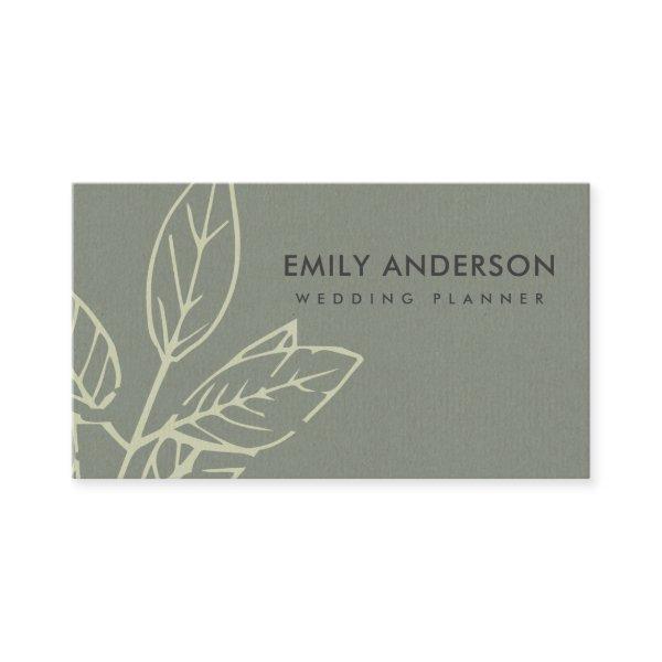 MODERN CONTEMPORARY GREY KRAFT YELLOW WHITE LEAVES