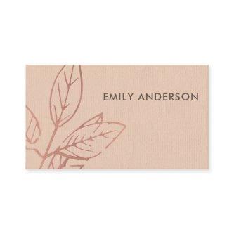 MODERN CONTEMPORARY KRAFT BLUSH PINK RUST LEAVES