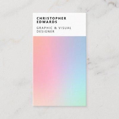 Modern cool holographic gradient white abstract