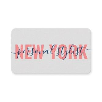 Modern coral blue fashion stylist script signature