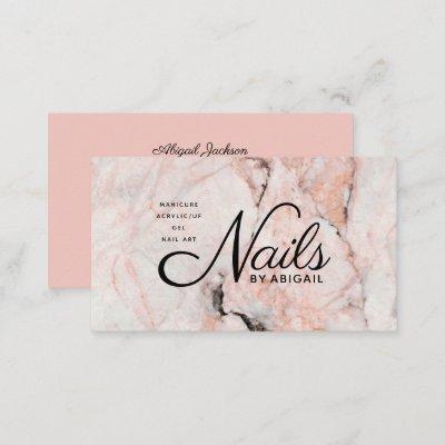 Modern Coral Pink Marble Nails By "Name"