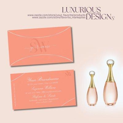 Modern Coral with Pearl Silver Border and Monogram