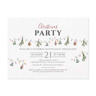 Modern Corporate Christmas Party Modern Invitation Postcard