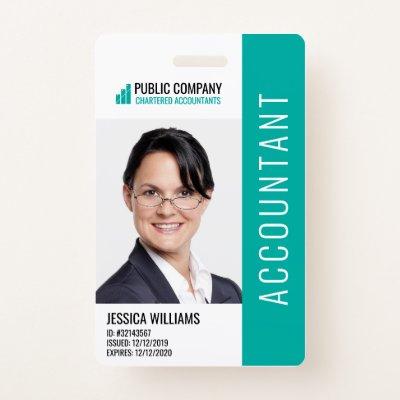 Modern Corporate Logo Photo Employee ID Badge