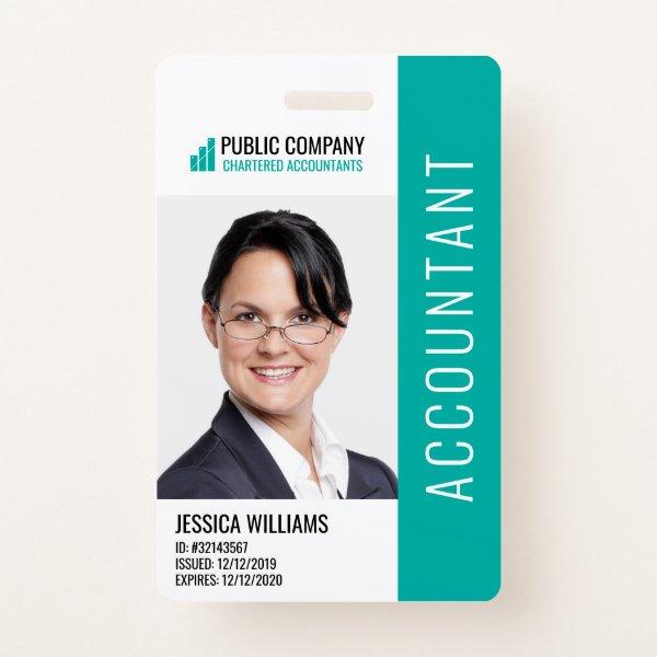 Modern Corporate Logo Photo Employee ID Badge
