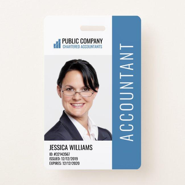 Modern Corporate Logo Photo Employee ID Badge