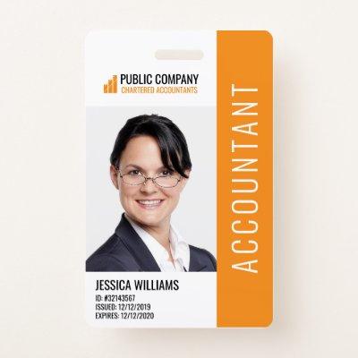 Modern Corporate Logo Photo Employee ID Badge