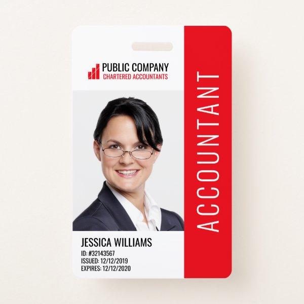 Modern Corporate Logo Photo Employee ID Badge