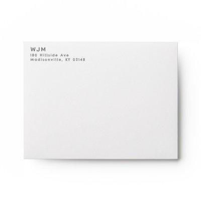 Modern Correspondence Return Address Mailing Envelope