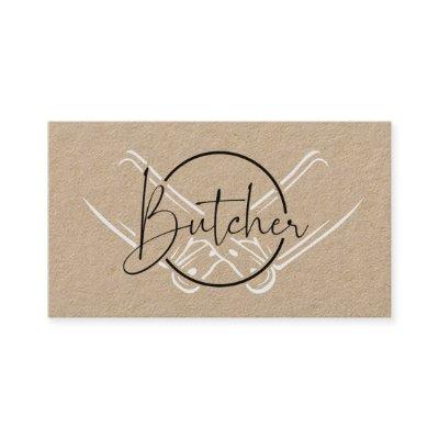 Modern Country Kraft Butcher Logo