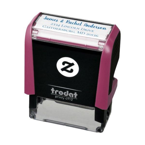 Modern Couple Personalized Couples Return Address Self-inking Stamp
