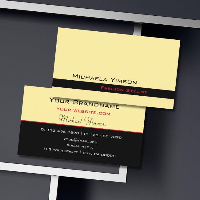 Modern Cream and Black Classic Simple Professional