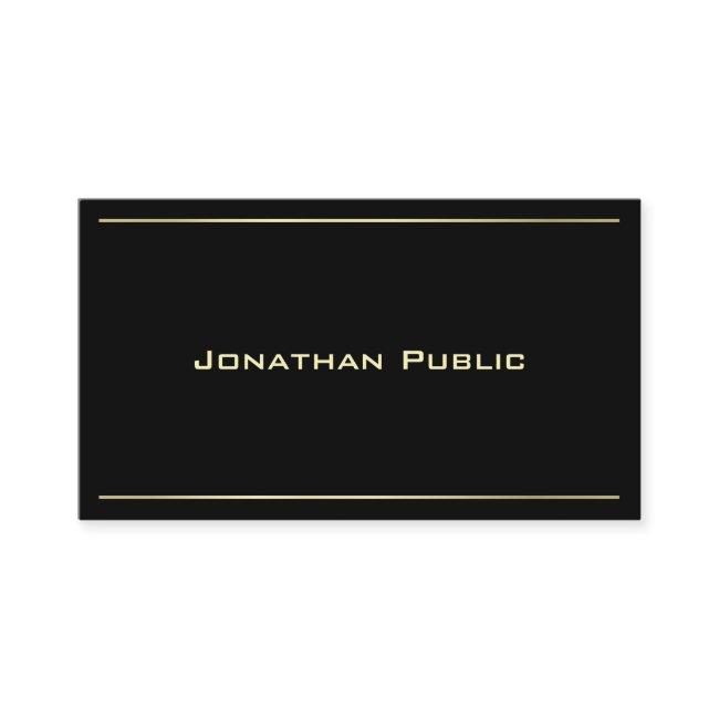 Modern Creative Black Gold Look Elegant Plain