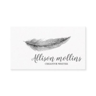 Modern Creative Writer Feather Logo