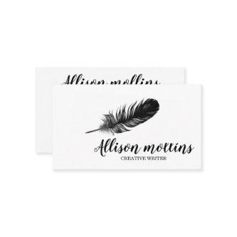 Modern Creative Writer Feather Logo