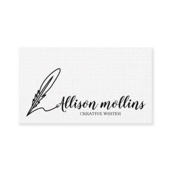 Modern Creative Writer Feather Logo