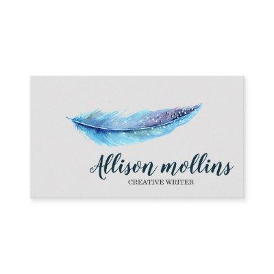 Modern Creative Writer Feather Logo