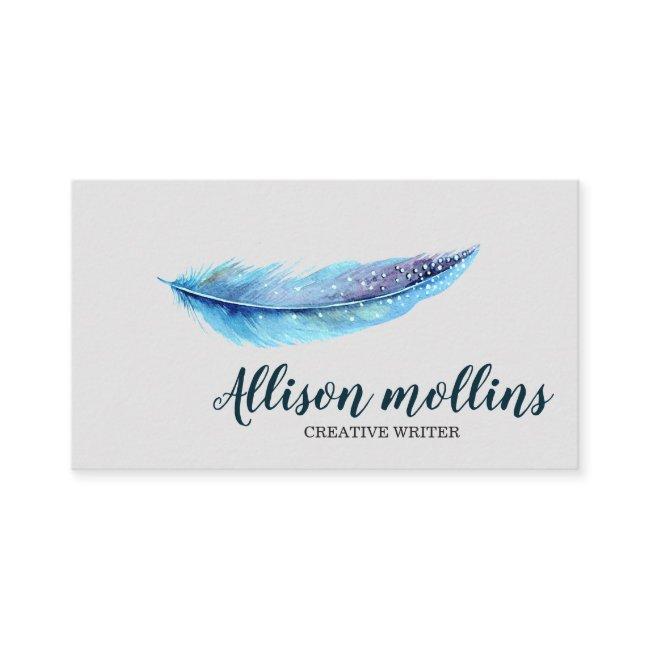Modern Creative Writer Feather Logo