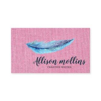 Modern Creative Writer Feather Logo