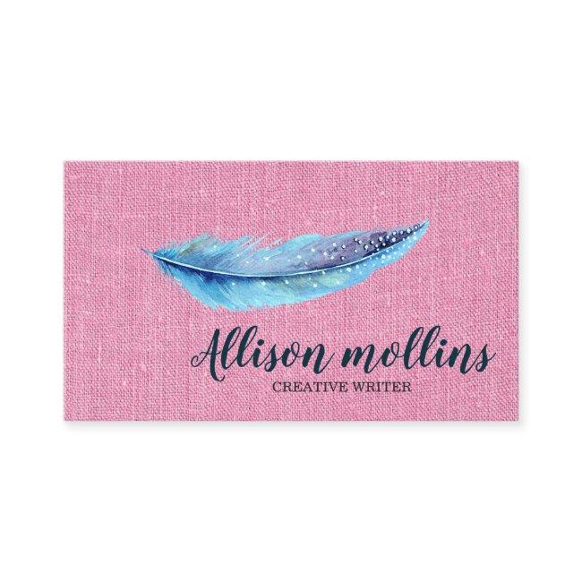 Modern Creative Writer Feather Logo